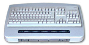 Terminale Braille con tastiera per PC