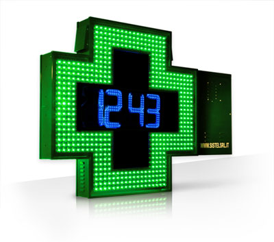 Croce LED Farmacia Clock90