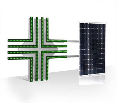 Croce LED fotovoltaico