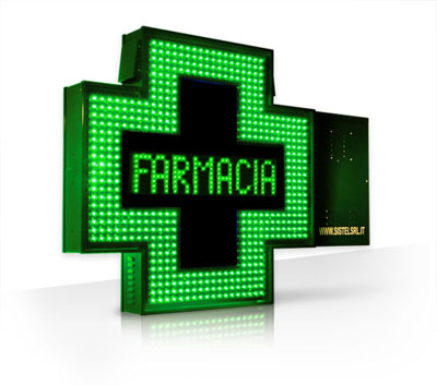 Croce LED Farmacia 90