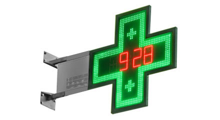 Croce LED Sottile con orologio Slim900 Croce LED Sottile con orologio Slim900