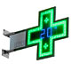 Croce SlimClock900 con orologio LED blu