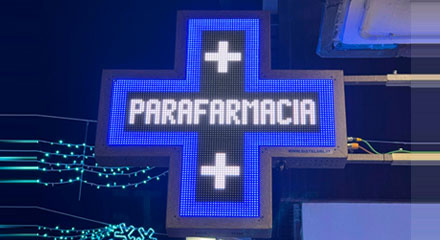 Croce LED grafica parafarmacia Croce LED grafica parafarmacia