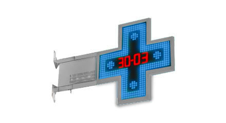 Croce LED Sottile con orologio SlimClock700 Croce LED Sottile con orologio SlimClock700