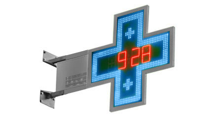 Croce LED Sottile con orologio Slim900 Croce LED Sottile con orologio Slim900