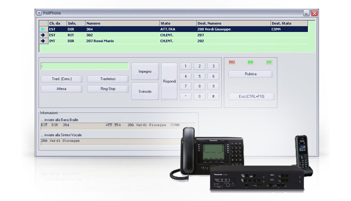 Posto Operatore su PC Panasonic KX-TDA / KX-TDE / KX-NS / KX-NSX