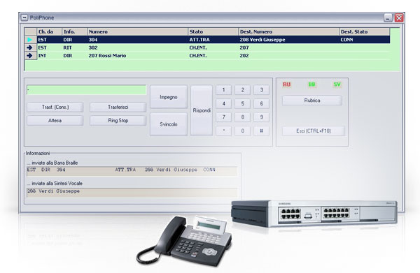 Posto Operatore su PC Samsung OfficeServ